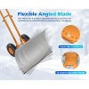 30 Inch Heavy Duty Wheeled Snow Shovel, Adjustable Metal Snow Pusher with 5-Position Handle & Multi-Angle Carbon Steel Blade - 3 of 4
