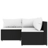 VidaXL 2 Piece Patio Lounge Set with Cushions Poly Rattan Gray - 3 of 4