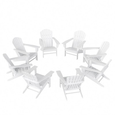WestinTrends Dylan HDPE Outdoor Patio Adirondack Chair (Set of 8)