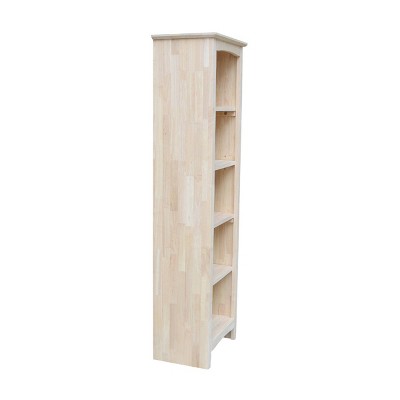 Traditional Shaker Solid Wood Bookcase in Classic Brown