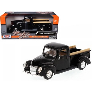 1940 Ford Pickup Truck Black 1/24 Diecast Model Car by Motormax - 1 of 4