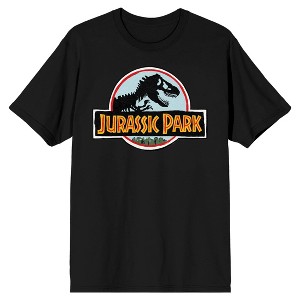 Jurassic Park Colorful Logo Men's Black Short-Sleeve Performance Tee - 1 of 3