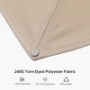PURPLE LEAF Right-left Tilt Cantilever Umbrella with Base Patio Outdoor Swivel Umbrella with 360-degree Rotation - 4 of 4