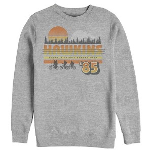 Men's Stranger Things Retro Hawkins Bikers Sweatshirt - 1 of 3