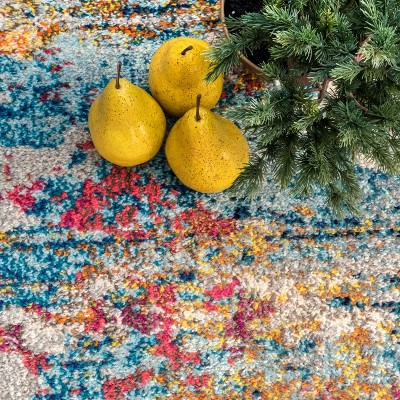 9' x 12' Multicolor Abstract Synthetic Area Rug