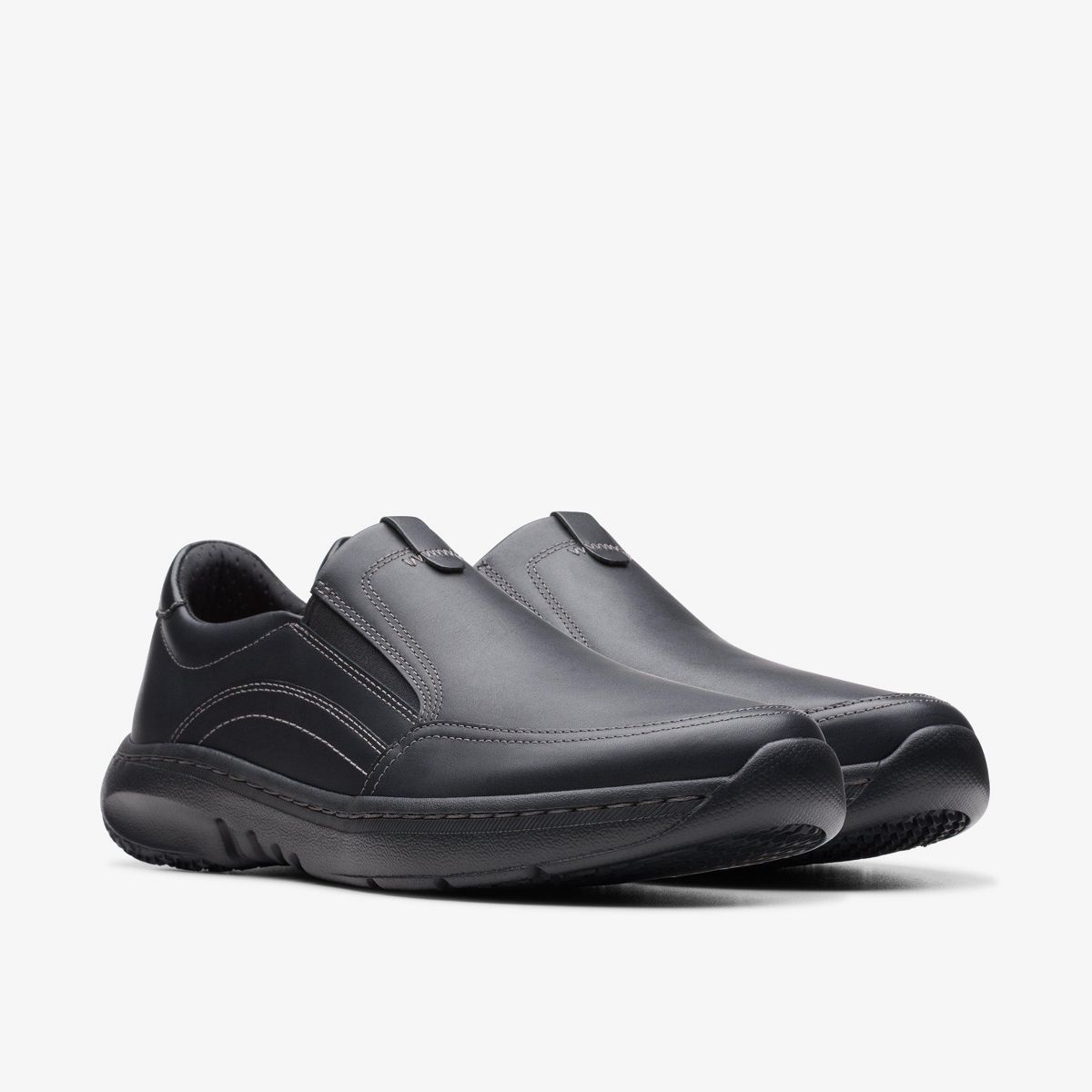 Clarks Mens Clarks Pro Step Black Leather Shoes - thumbnail 7