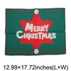 Unique Bargains Christmas Place Mats Linen Brown Green 13"x17.7" 2 Pcs - 3 of 4