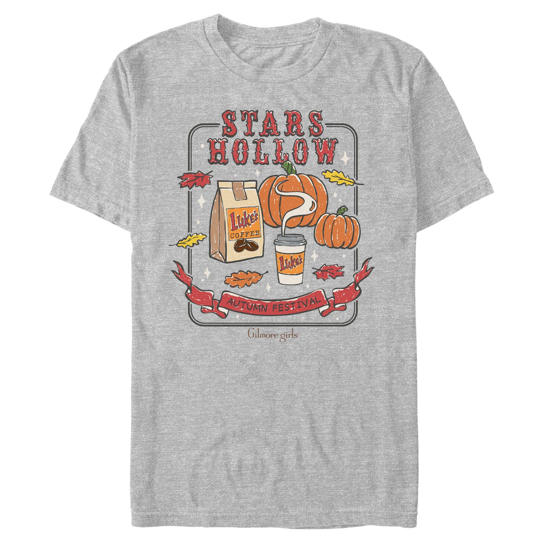 Mens Gilmore Girls Stars Hollow Pumpkin Late T Shirt