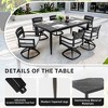Christopher Knight Home Southey 71" Aluminum Rectangle Dining Table with Stone Top and Umbrella Hole - 4 of 4