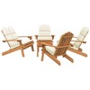 vidaXL Garden Lounge Set Cream white, Natural wood - 3 of 4