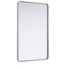Elegant Lighting Contour Metal Rectangle Mirror 30x48 in Silver - 4 of 4