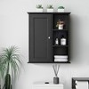 Sapphtopaz Modern Wall Mounted Medicine Cabinets with Door Wooden Bathroom Cabinet with Open Shelves Over Toilet Bathroom Wall Cabinet - 2 of 4
