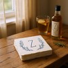 Personalization Mall Farmhouse Floral Personalized Letter Tumbled Stone Coaster Set - 3 of 4