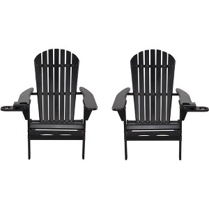 Jiallo Foldable Adirondack Chair with cup holder set of 2 - 1 of 4