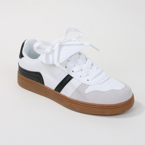 Женские кроссовки BERNESS Women's Lupita Folded Tongue Gum Sole Sneakers White 6