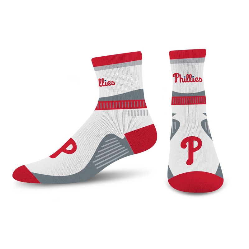 MLB Philadelphia Phillies Large Quarter Socks, 1 of 4