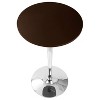Contemporary 23.5" Adjustable Bar Height Pub Table Wood/Espresso Brown with Chrome Frame - LumiSource - image 3 of 4