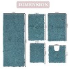 Home Weavers Bell Flower Collection 100% Cotton Tufted Bathroom Rug Set, Non-Slip Latex Bath Rug Set - 3 of 4