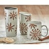 tagltd Winter Snowflake Travel Mug Stoneware Silicone Gasket Stoneware Lid 16 oz - image 2 of 3