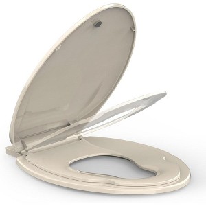 Whizmax Toilet Seat with Slow Soft Close - Easy to Install and Clean, Never Loosens - 1 of 4