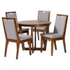 Baxton Studio Ana Modern Grey and Walnut Brown Wood 5-Piece Dining Set - 2 of 4