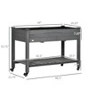 Okak Elevated Wooden Garden Bed with Shelf 43.3x18x30 Inch Outdoor Planter Box for Vegetables, Herbs, Flowers, 5 Colors - 2 of 4
