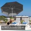 XINGHANZHENXUAN 9FT Patio Umbrella, Outdoor Table Umbrella with Push Button Tilt, Crank and 8 Sturdy Ribs for Garden, Deck, Backyard, Pool - 4 of 4