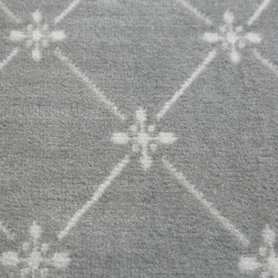 Gray Rectangular Stain-Resistant Synthetic Area Rug 36" x 22"