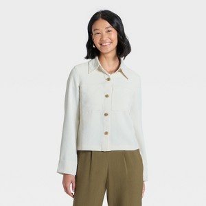 Women's Signature Crepe Shirt Jacket - A New Day™ - 1 of 3