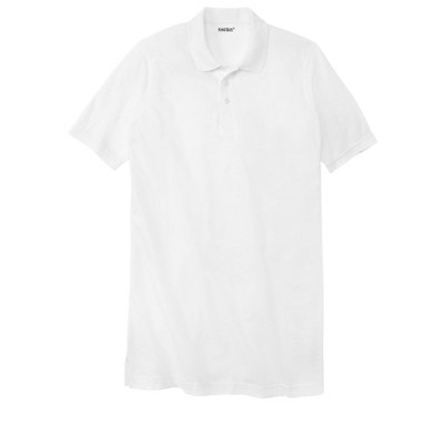 KingSize Longer-Length Shrink-Less Piqué Polo Shirt