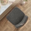 Arceso Swivel Counter Height Bar Stools, 26" Upholstered Seat Barstools with Back Walnut Wood Legs, Mid-Century PU Leather Bar Stools with Footrest - 3 of 4