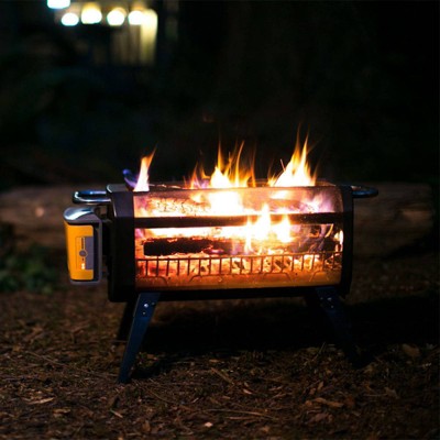 Portable Smokeless Wood and Charcoal Fire Pit with Grill