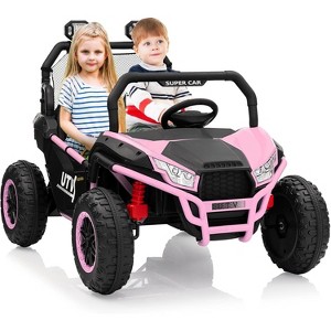 Remote-Control 24V Kids’ Off-Road UTV, 2-Seater Electric Ride-On Car w/Suspension, LED Lights, Outdoor Toy for Ages 3–8 - 1 of 4