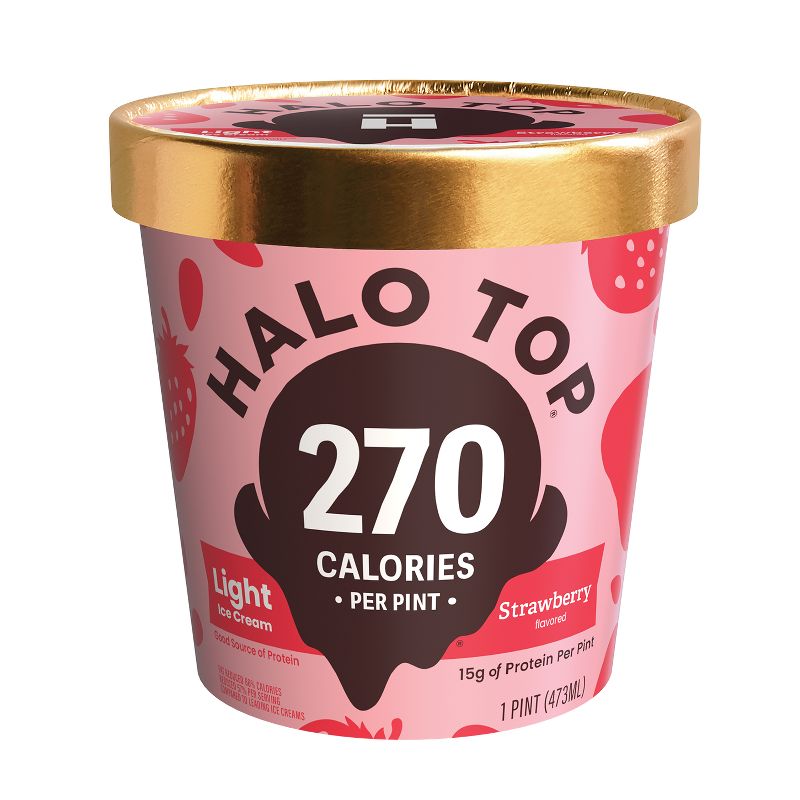 Halo Top Strawberry Ice Cream - 16oz, 1 of 5