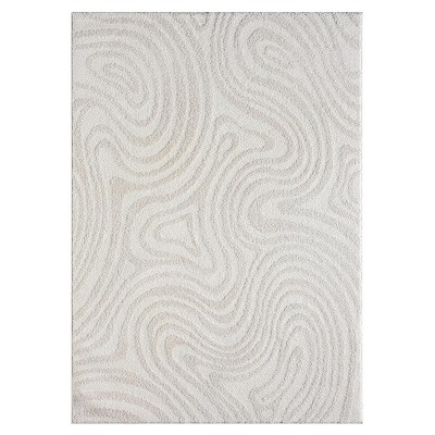 Luxe Weavers Modern Swirl High Low Indoor Area Rug