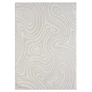 Luxe Weavers Modern Swirl High Low Indoor Area Rug - 1 of 4