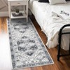Faux Wool Vintage Diamond Pattern Area Rug Machine Washable Foldable Ultra Thin Non Slip Stain Resistant Pet Friendly Carpet - 2 of 4