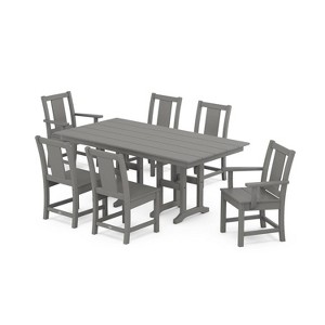 POLYWOOD 7pc Prairie Farmhouse Outdoor Patio Dining Set - 1 of 2