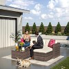 5 Pieces Patio Furniture Set, Rattan Outdoor Patio Furniture Sofa Set with Anti-Slip Cushions, All-Weather Wicker Sectional Sofa - 3 of 4