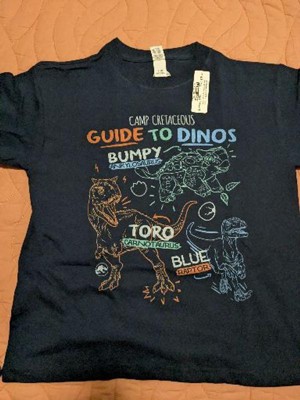 Boys' Jurassic World Mosa Short Sleeve Graphic T-shirt - Navy Blue : Target