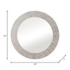 Round Mirror Textured Frame - Gold Metallic Finish - Modern Style for Home, Office, Bedroom, or Living Room Wall Decor - 4 of 4