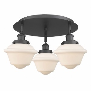 Innovations Lighting Oxford 3 - Light Flush Mount in  Matte Black - 1 of 1