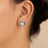 SHINE by Sterling Forever Rosa Pearl Flower Stud Earrings - 2 of 3