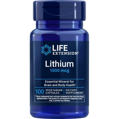 Lithium 1000 mcg by Life Extension  -  100 Vegetarian Capsule