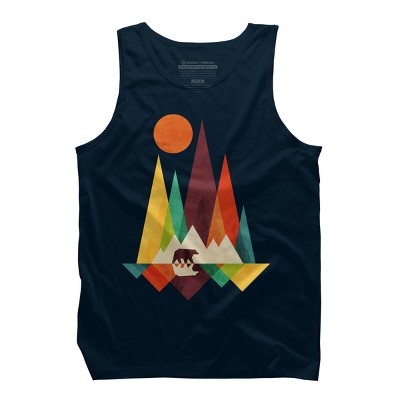 Men's Design By Humans Mountain Bear By radiomode Tank Top