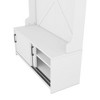NicBex 47.2 inch Hall Tree for Hallway,Modern Coat Racks with Sliding Doors and 5 Hooks,Entryway Furniture for Hallway,Living Room,Bedroom,White/Black - 3 of 4