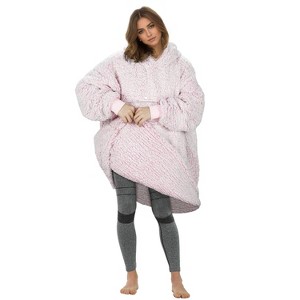 Catalonia Oversized Women Wearable Blanket Hoodie Sweatshirt, Comfortable Fluffy Soft Fleece Plush Lounging Pullover, Cozy Winter Gift for Woman Wife - 1 of 4