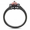 Slickblue Women’s IP Black Stainless Steel Ring, Garnet CZ Center Stone, Marquise Engagement Style, Sizes 5-10 - 3 of 4
