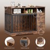 Whizmax 48" Farmhouse Dog Crate Furniture - Kennel Table with Storage Drawers & Food Bowl, Heavy Duty Pet Crate for Medium/Small Dogs - 4 of 4