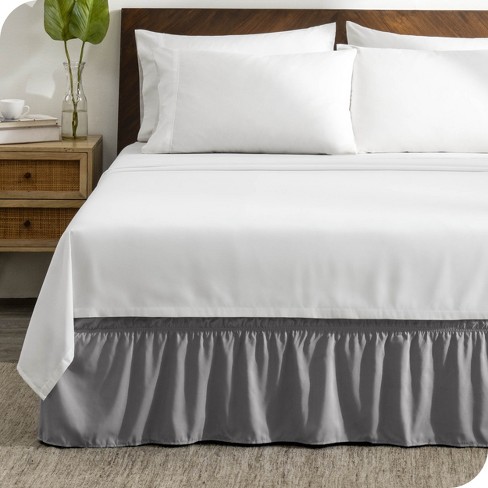 Adjustable Wrap Around Ruffled Bed Skirt by Bare Home - image 1 of 4